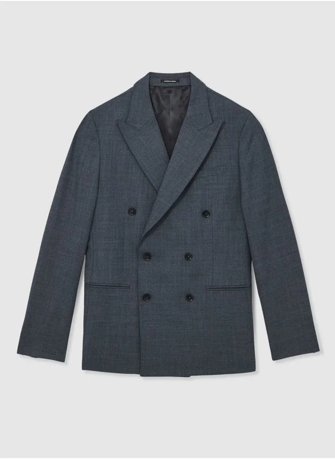 REISS Db Peak Textured Bla