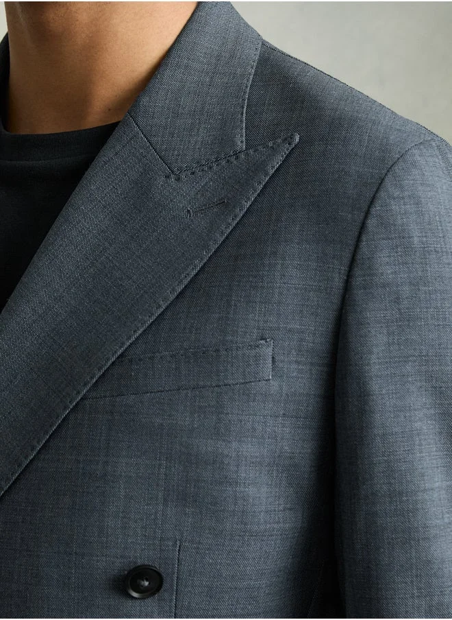 REISS Db Peak Textured Bla
