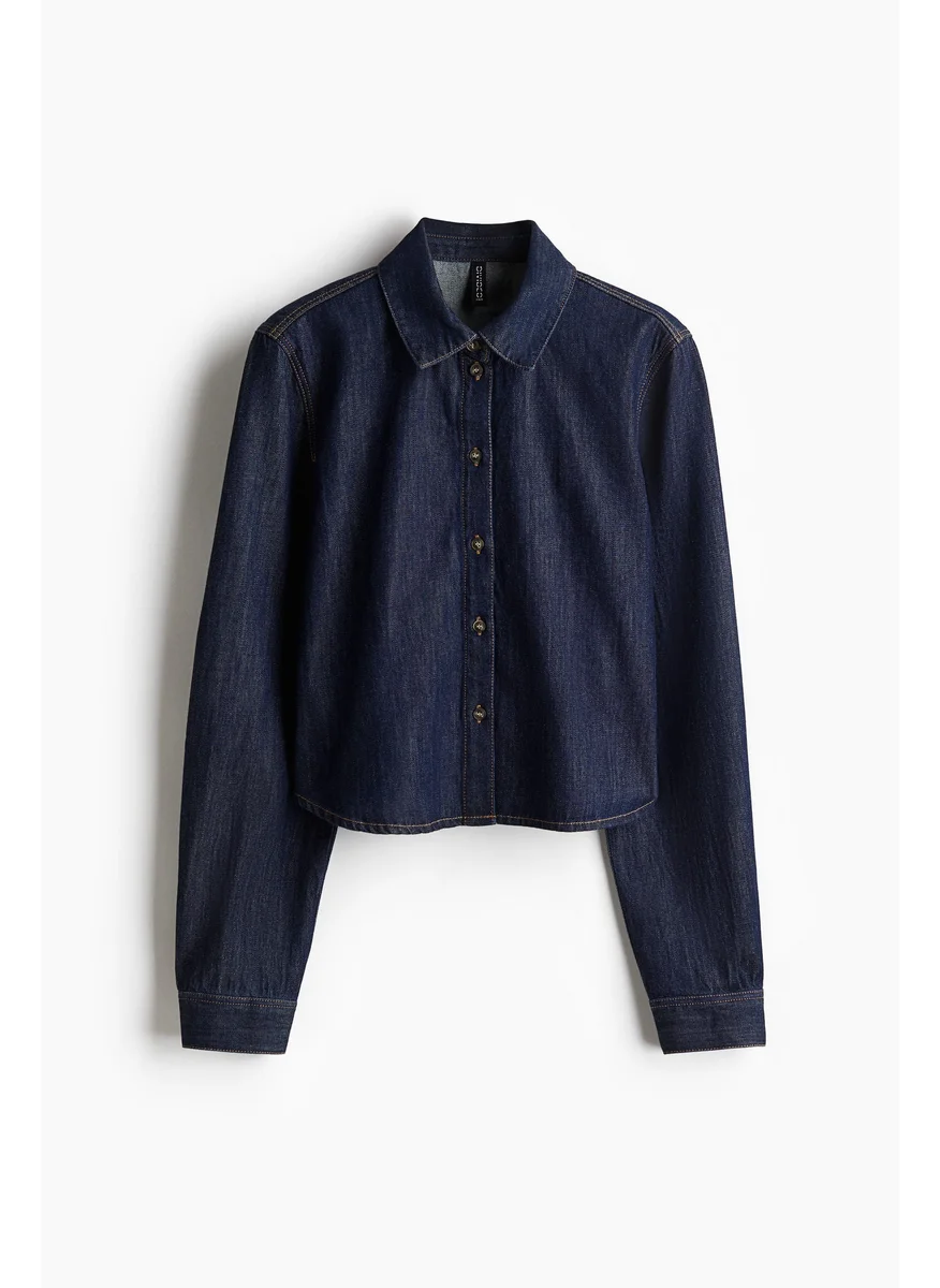 H&M Short Denim Shirt