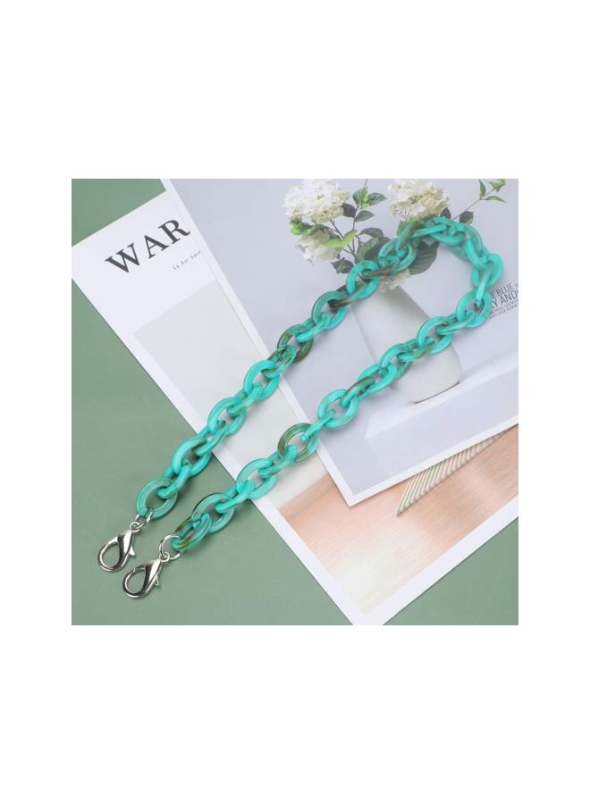 Generic Handbag Chain Straps Acrylic Purse Chain Strap Replacement Handbag Tote Bag Chain Strap with Swivel Hooks Clasps for DIY Purse Handbag Making Craft Light Green 60CM Ladies Bag Chain 
