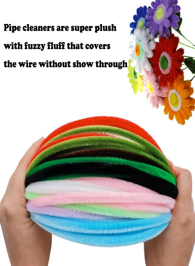 Swpohrat 1000 Pcs Thick Craft Pipe Cleaners Bulk 20 Assorted Colors,12 Inch Chenille Stem Pipecleaner Kit for Craft Animals,Flowers Making,Creative DIY Decorations，Holiday Ornaments - Image 5