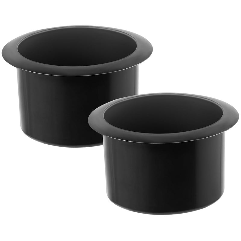 OUNONA Cup Holder Insert for Rv Boat Car Couch Golf Cart, Recliner-Handles Replacement Cup Holder Insert, Plastic Universal Drop for Pontoon Table Sofa 2pcs (Bottom: 3.34", Top: 4.32", Height: 2.52")