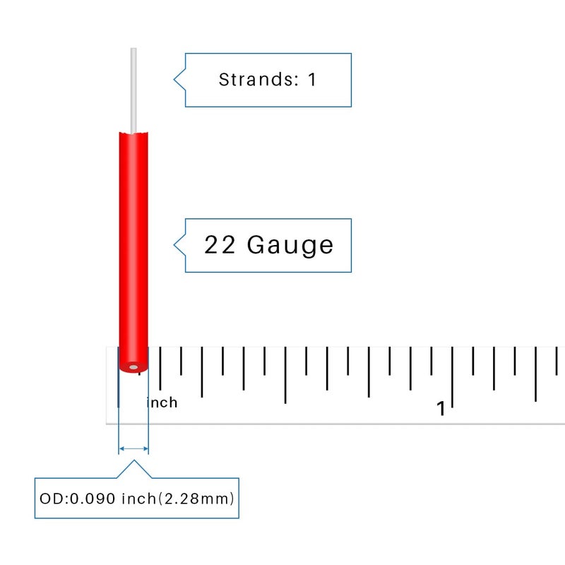 BNTECHGO 22 Gauge PVC 1007 Solid Electric Wire Red and Black Each 100 ft 22 AWG 1007 Hook Up Tinned Copper Wire - Image 3