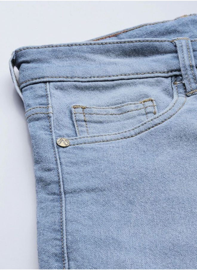 The Indian Garage Co Men Slim Fit Solid Mid-Rise Stretchable Jeans  - Image 4