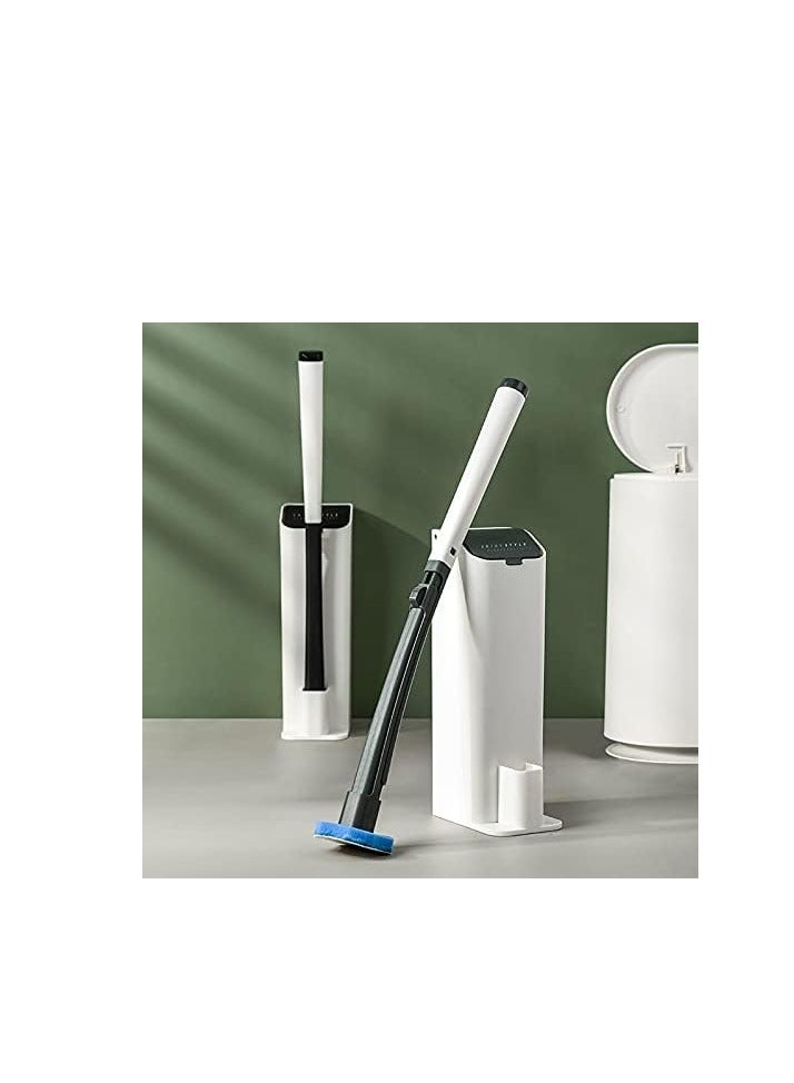 Excefore Disposable Toilet Brush Set,  Toilet Wand Kit with Disposable Replacement Head and Holder, Disposable Toilet Cleaning System with 8 Replacement Heads Green - Image 3