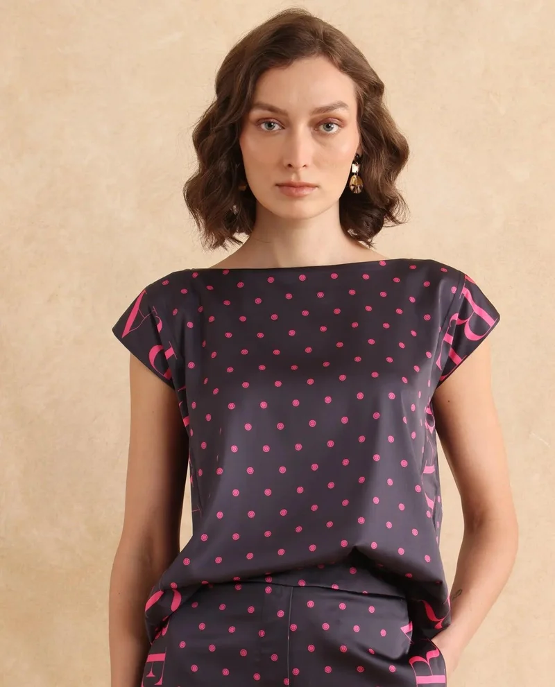 Rareism Women's Polka Print Top