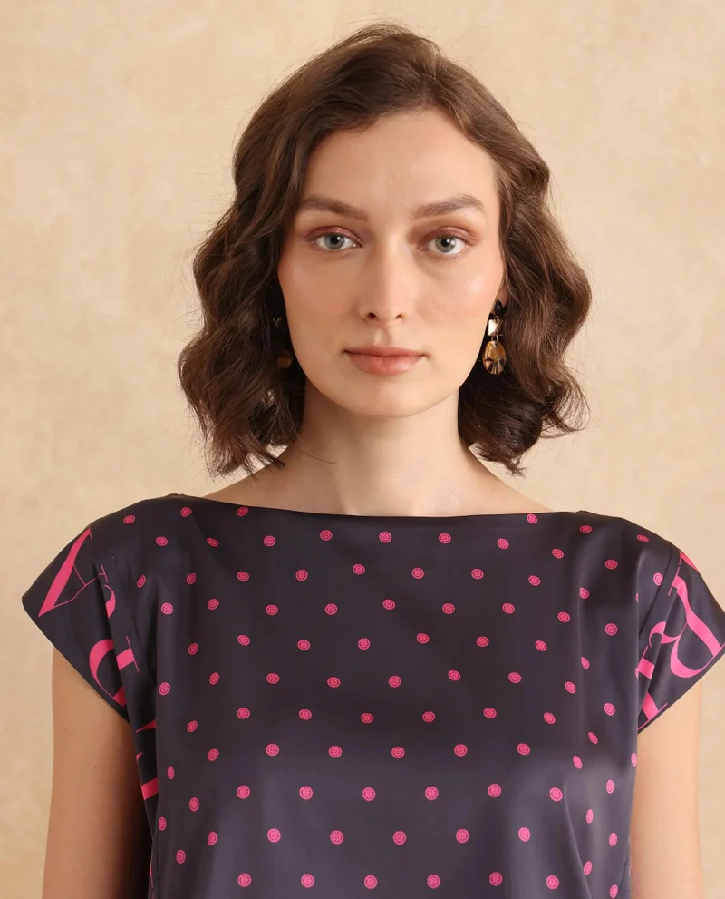 Rareism Women's Polka Print Top