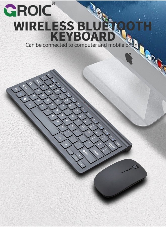 GROIC Mouse Keyboard Kit, Fully Slim Waterproof Back Design, Mute Button and Stand Design, with USB Plug and Play, for PC/Laptop, for Game, Home, Office  - Image 2