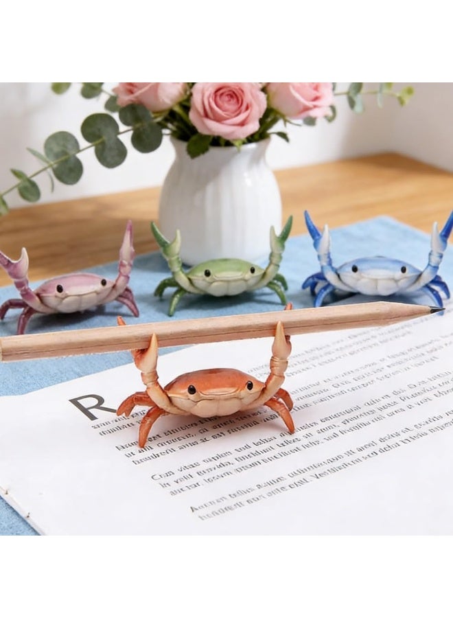 Cute Crab-Shaped Pen Holder, Realistic Desk Crab Shaped Pen Holder, Resin Crabs Glasses Holders, Organizer Decorative Sculpture, Playful Style Workspace Office Study Home Desk Tabletop - Image 2
