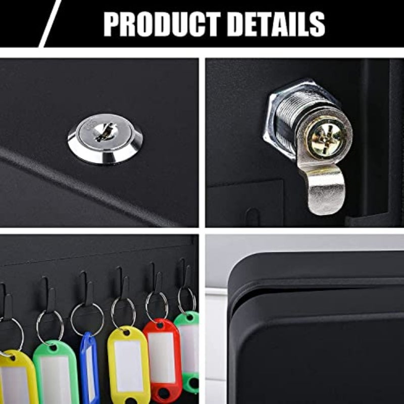 Key Steel Security Cabinet Box, Key Box Wall Mount with Combination Lock, Steel Security Locking Keys Cabinet, Storage Key Lock Box with Code, Key Management Cabinet 28 Key (Key Lock ) - Image 5