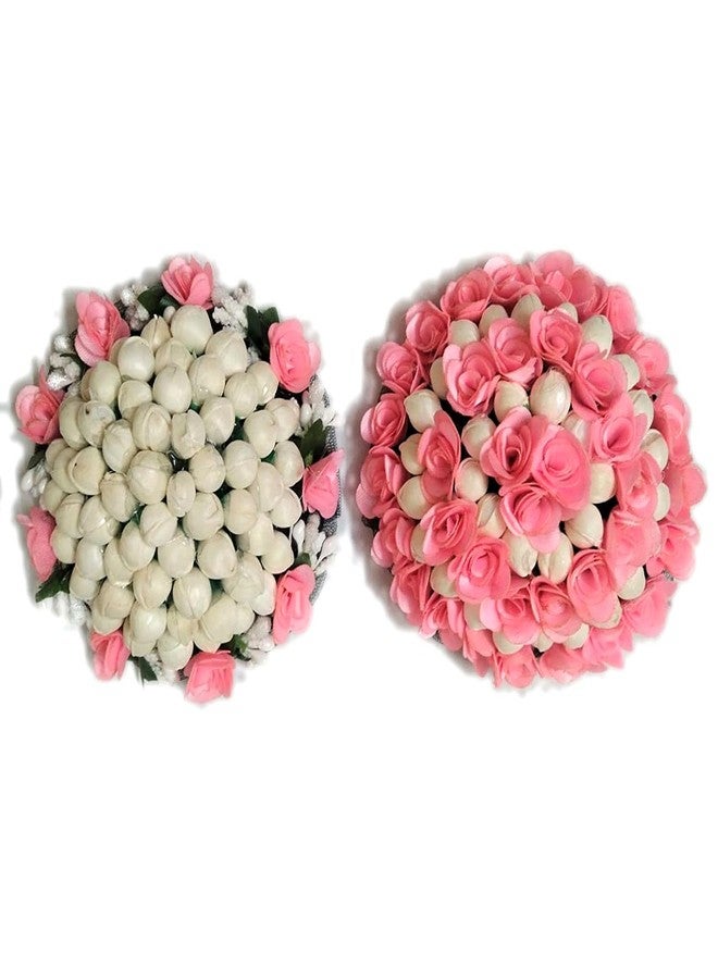 Maahal Artificial flower Gajra Bun Full Juda Bun Hair Flower Gajra for Wedding and Parties, White, Pack of 1 - Image 2