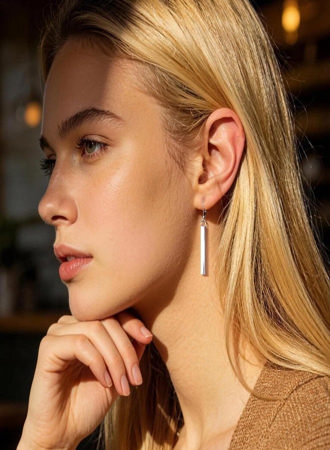 أليكس كرافت أقراط متدلية من الفضة الإسترلينية للنساء، مضادة للحساسية، أقراط طويلة متدلية من الفضة الإسترلينية، أقراط عصرية للنساء - Image 4