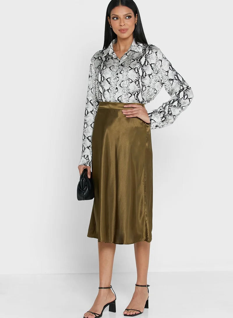 VERO MODA High Waist A-Line Skirt