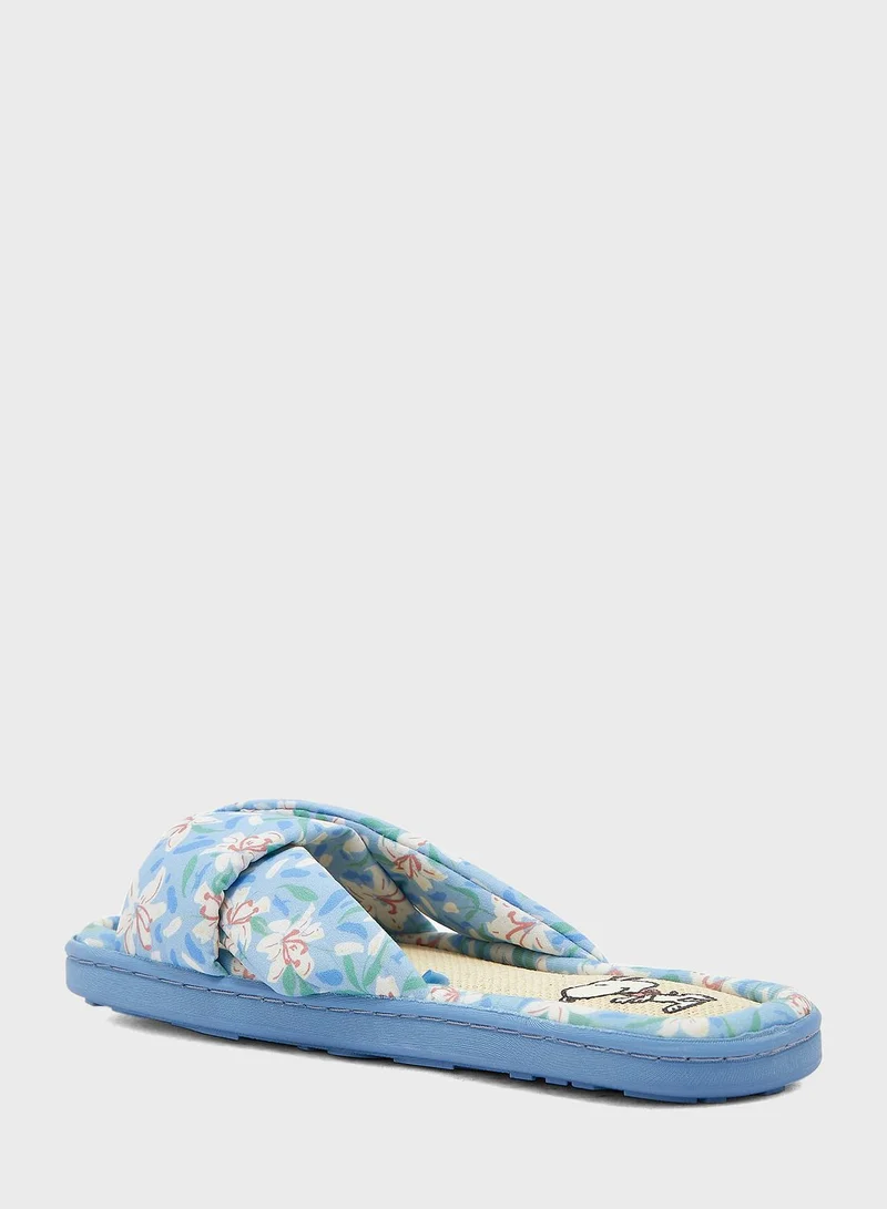 women'secret Front Tie Snoopy Slippers