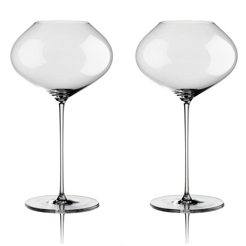 745ml Wine Glasses Set of 2, Handblown Lead-Free Crystal Glass for Orange & Rose Red Wine, Heart-shaped Large Bowl for Enhanced Aroma & Full-Bodied Taste, Elegant Stemware for Gifts, Dining & Home Decor - Image 1