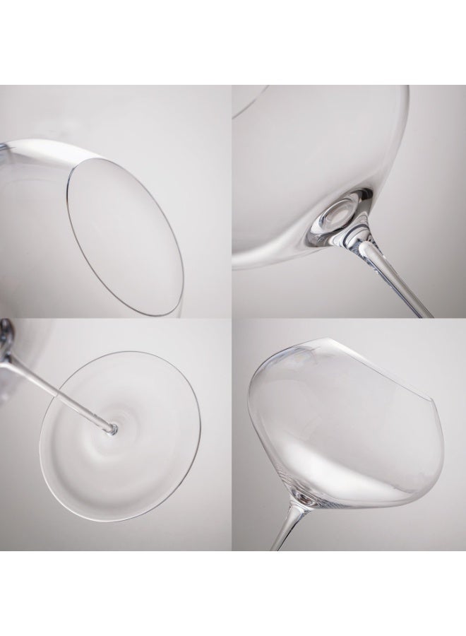 745ml Wine Glasses Set of 2, Handblown Lead-Free Crystal Glass for Orange & Rose Red Wine, Heart-shaped Large Bowl for Enhanced Aroma & Full-Bodied Taste, Elegant Stemware for Gifts, Dining & Home Decor - Image 5