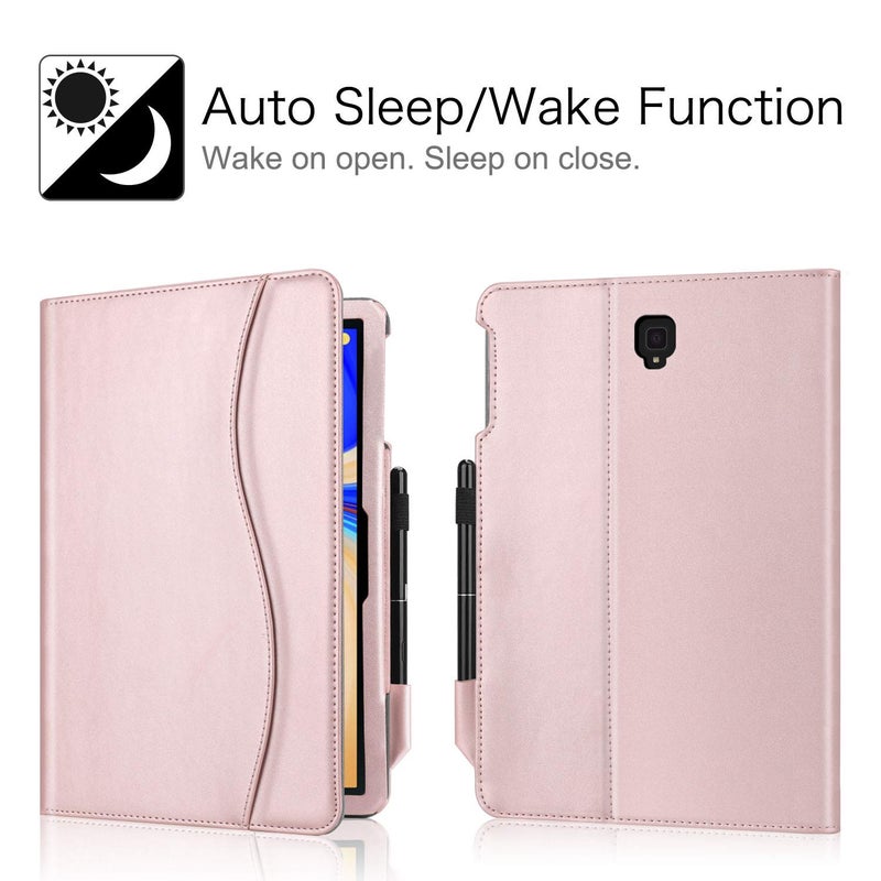 Fintie Case for Samsung Galaxy Tab S4 10.5 2018 Model SM-T830/T835/T837, Multi-Angle Viewing Stand Cover with S Pen Protective Holder Auto Sleep/Wake Feature, Rose Gold - Image 4