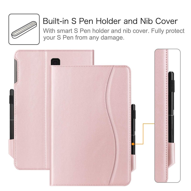 Fintie Case for Samsung Galaxy Tab S4 10.5 2018 Model SM-T830/T835/T837, Multi-Angle Viewing Stand Cover with S Pen Protective Holder Auto Sleep/Wake Feature, Rose Gold - Image 5