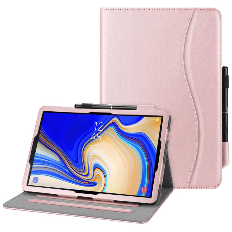 Fintie Case for Samsung Galaxy Tab S4 10.5 2018 Model SM-T830/T835/T837, Multi-Angle Viewing Stand Cover with S Pen Protective Holder Auto Sleep/Wake Feature, Rose Gold - Image 1