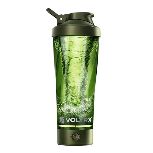 VOLTRX Premium Electric Protein Shaker Bottle Made with Tritan BPA Free 24 oz Vortex Portable Mixer CupUSB Rechargeable Shaker Cups for Protein Shakes