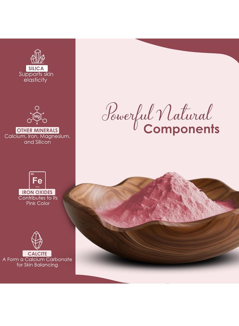 mi nature French Pink Powder | Montmorillonite Rose Pink-Clay | Detox, Exfoliation, Oil Control|100% Pure & Natural Face Mask Skincare |227g - Image 4
