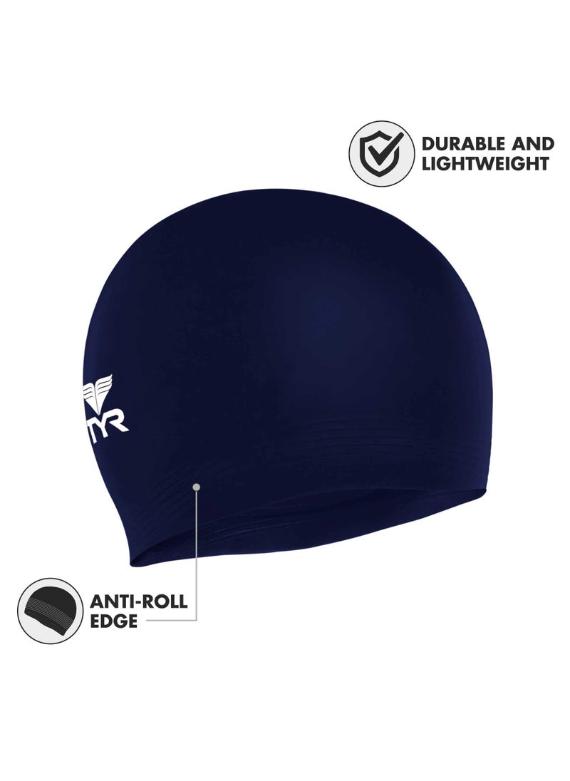 TYR TYR Mens Black Swim-caps, Navy  - Image 2