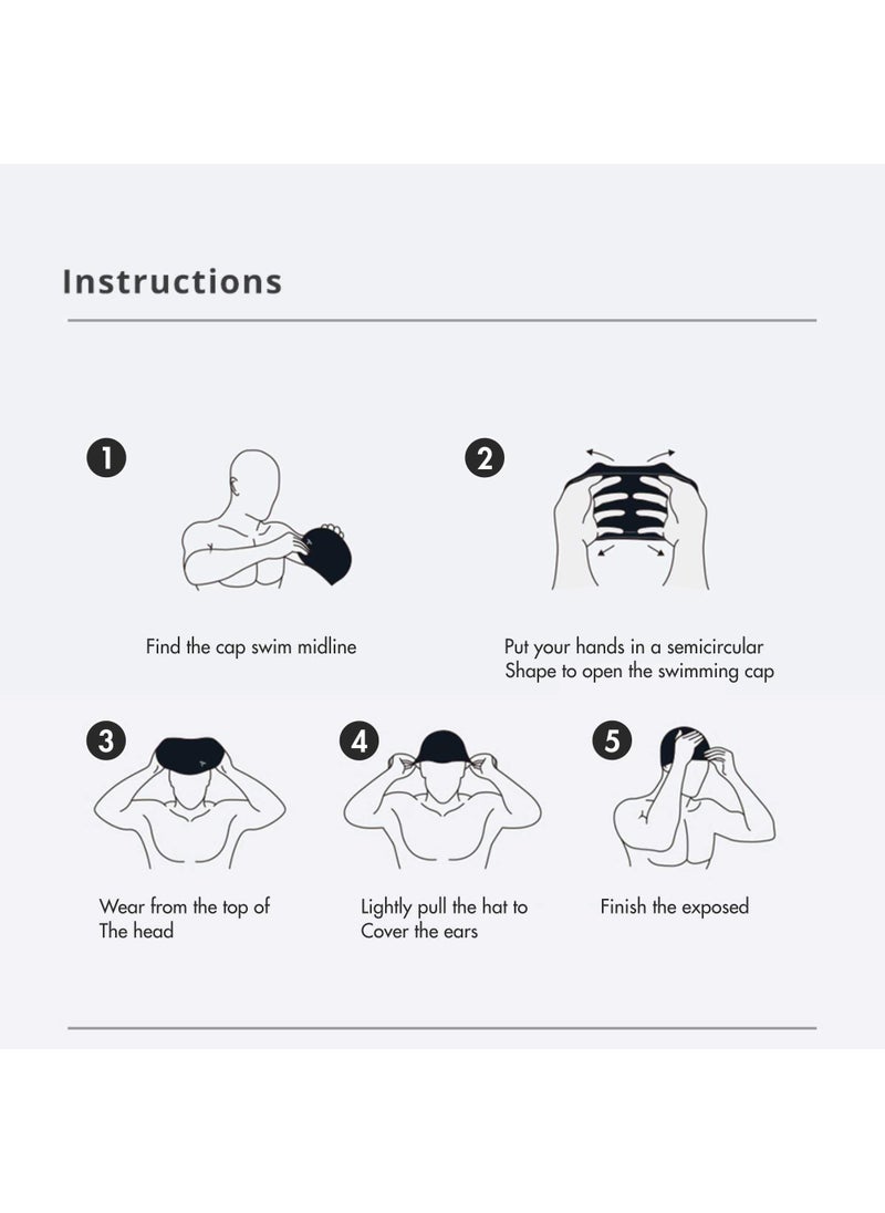 TYR TYR Mens Black Swim-caps, Navy  - Image 4