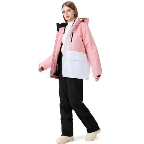 GS SNOWING Women's Ski Jackets and Bib Pants Set Windproof Waterproof Insulated Snowsuit - Image 3