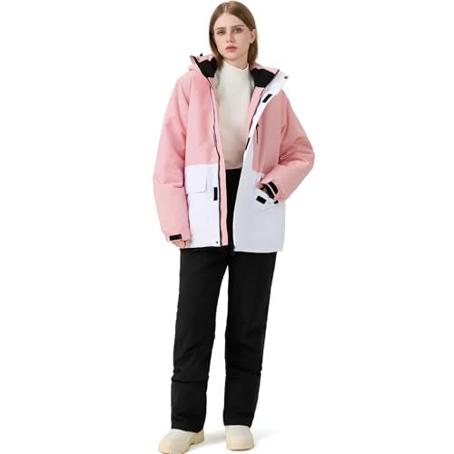 GS SNOWING Women's Ski Jackets and Bib Pants Set Windproof Waterproof Insulated Snowsuit - Image 2