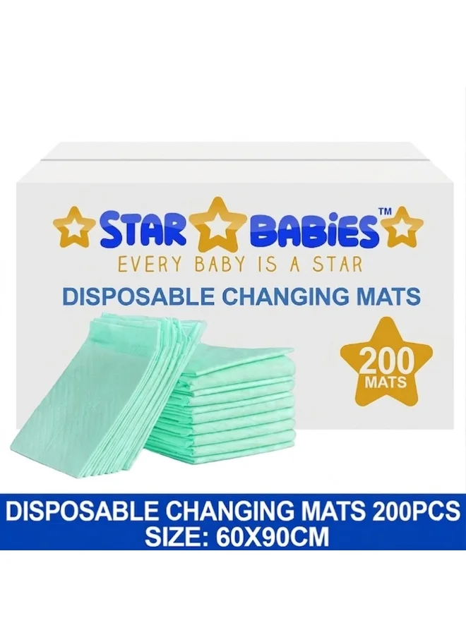 STAR BABiES Star Babies  Disposable Changing Mats  60x90cm- Pack of 200-Green