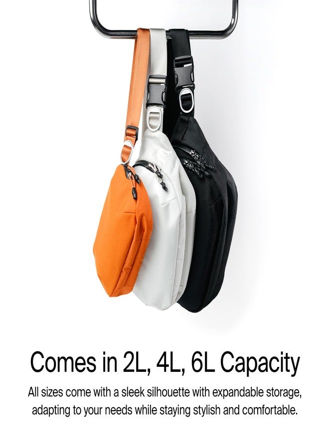 Orbitkey Urban Sling Mini - Compact Crossbody Bag with Adjustable Strap & Quick Access Pockets - Lightweight Everyday Carry Sling for Travel, Work, Gym & Outdoor Adventures (Black) - Image 4