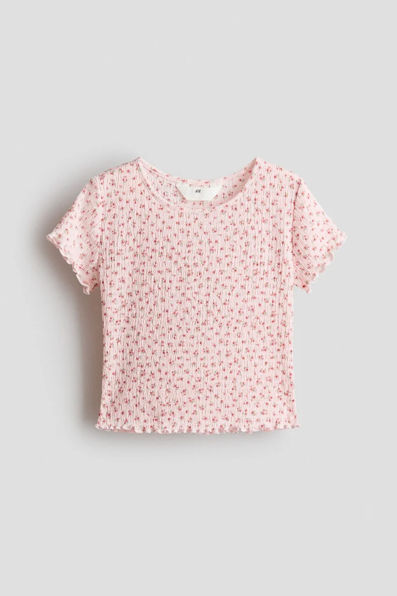 اتش اند ام بلوزة مزينة بكشكشة