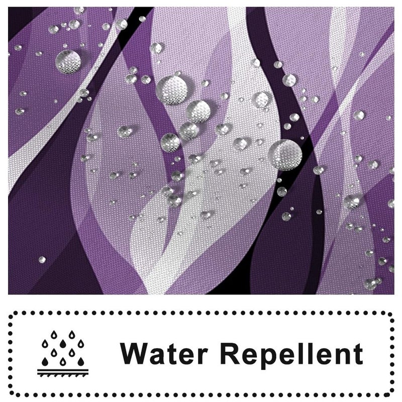 Ruelvth Purple Shower Curtain, Modern Abstract Purple and Grey Striped Shower Curtain for Bathroom Waterproof Lavender Shower Curtain Set with Hooks, 72x72 Inch - Image 5