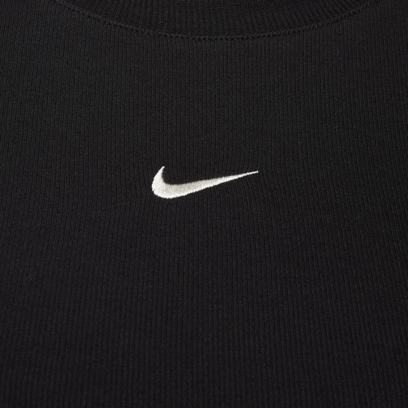 Nike Black Women's Sportswear Chill Knit Mini-Rib Tank Top (Plus Size) for Women | Best Price UAE