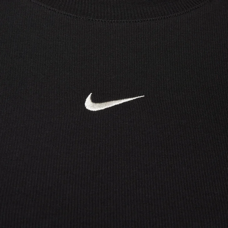 Nike Black Women's Sportswear Chill Knit Mini-Rib Tank Top (Plus Size) for Women | Best Price UAE
