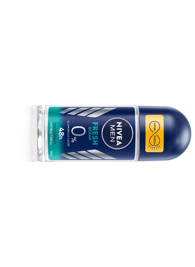 Nivea Men Fresh Ocean Roll-On Deodorant 50ml - Image 2