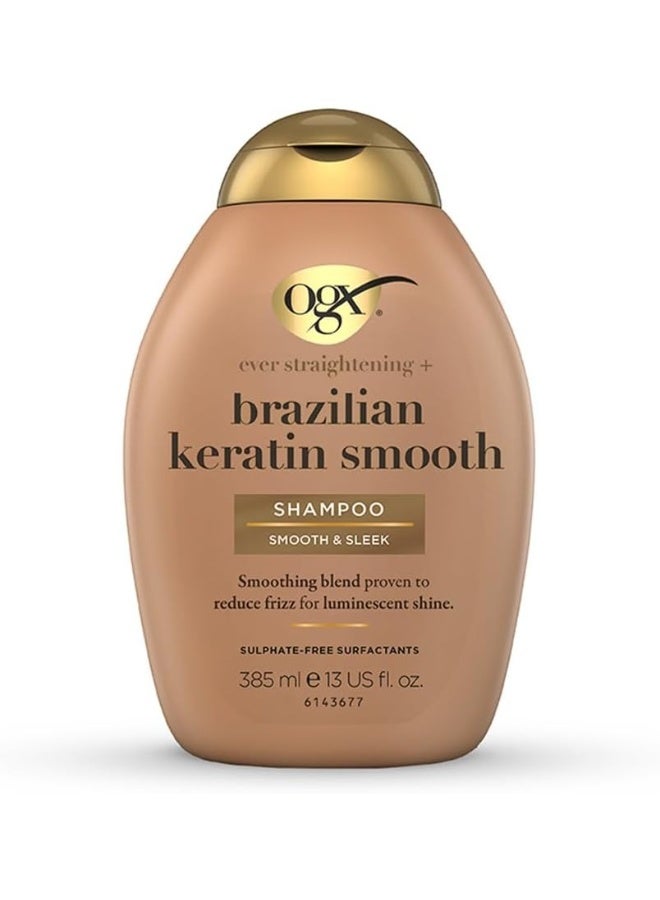 OGX Ever Straightening+ Brazilian Keratin Therapy Shampoo, 385ml - Image 1