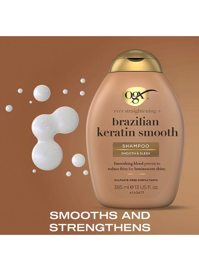 OGX Ever Straightening+ Brazilian Keratin Therapy Shampoo, 385ml - Image 4