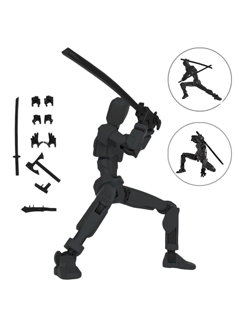 Action Figure T13 Action Figure 3D Printing Robot Lucky 13 Multi-Joint Movable Action Figure Desktop Decoration Game Lovers Need Assembly