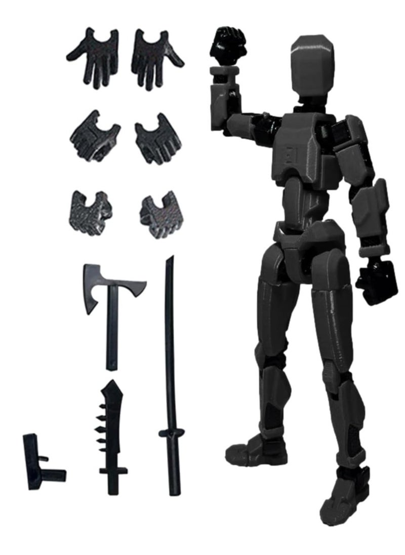 Action Figure T13 Action Figure 3D Printing Robot Lucky 13 Multi-Joint Movable Action Figure Desktop Decoration Game Lovers Need Assembly