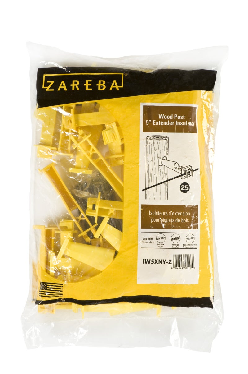 Zareba IW5XNY-Z Nail-on 5-Inch Extender Insulator, 25 per Bag - Image 1