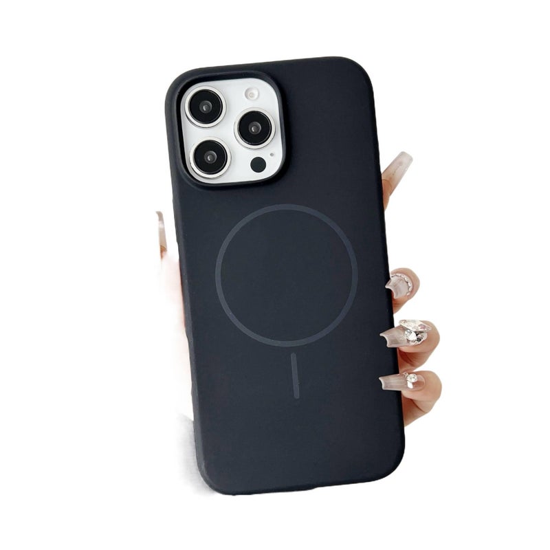 Silicone MagSafe Case for iPhone 17 / 17 Air / 17 Pro / 17 Pro Max with Strong Magnetic and Anti-Slip Grip plus Shockproof plus Scratch Resistant plus Drop Protection in Black - Veloris - Image 1