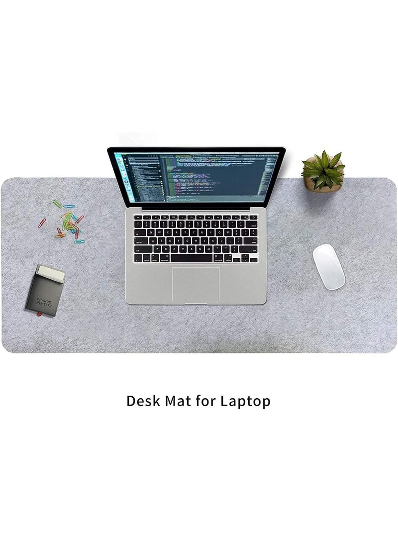 MAOGEDA Multifunctional Felt Desk Mat, Computer Mouse Pad, Office Desk Mat 120cm X 60cm Large Felt Mouse Pad, Extended Gaming Mouse Pad, Computer Desk Mat, Non-slip and Waterproof Office Desk Mat Protector (Light Gray) - Image 3