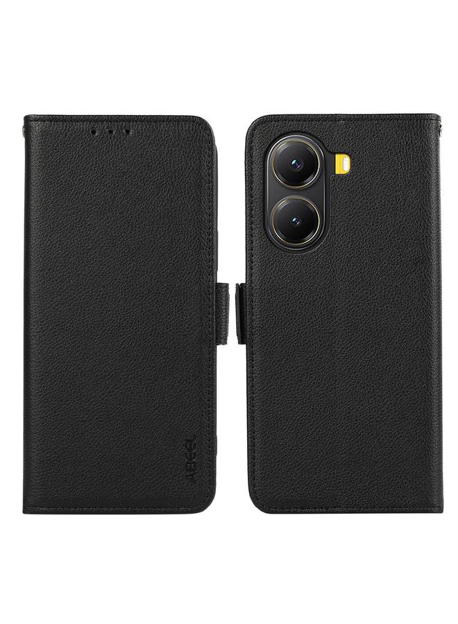 S-TOP Case For Redmi Turbo 4 ABEEL Side-Magnetic Litchi Pattern Leather RFID Phone Case - Image 1