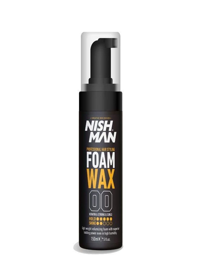 Nishman Hair Styling Foam Wax for Men | Natural Shine | Strong Hold | Hair Styling Wax | Bouncy Finish| Voluminous Hair| 100% Natural | Toxic Free | 150 ML - Image 1