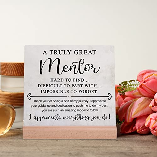 Afterprints Mentor Gifts for Women Men, Thank You Sign, Plaque With Stand, Leaving Going Away Retirement Appreciation Boss, Coworker, Teacher, Counselor, Coach, Supervisor - Image 4