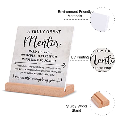 Afterprints Mentor Gifts for Women Men, Thank You Sign, Plaque With Stand, Leaving Going Away Retirement Appreciation Boss, Coworker, Teacher, Counselor, Coach, Supervisor - Image 5