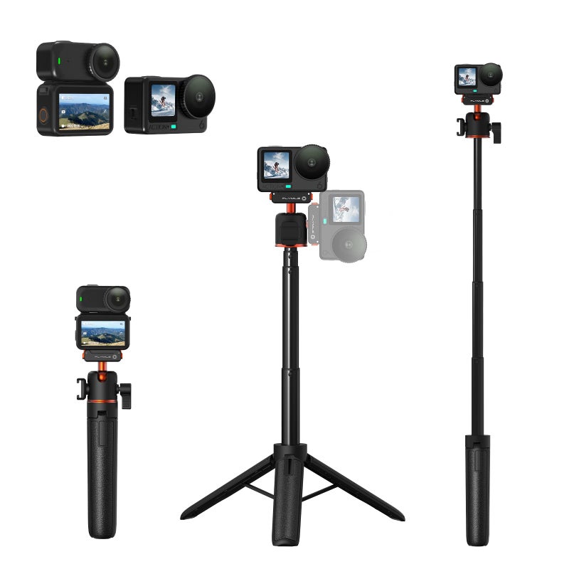 Flymile 21" Action 6 Camera Tripod, Magnetic Quick Release Adapter Selfie Stick Extended Pole Handle Grip with 360Â° Ball Head & Cold Shoe Mount, Mini Table Desk Tripod for DJI Osmo Nano Accessories - Image 1