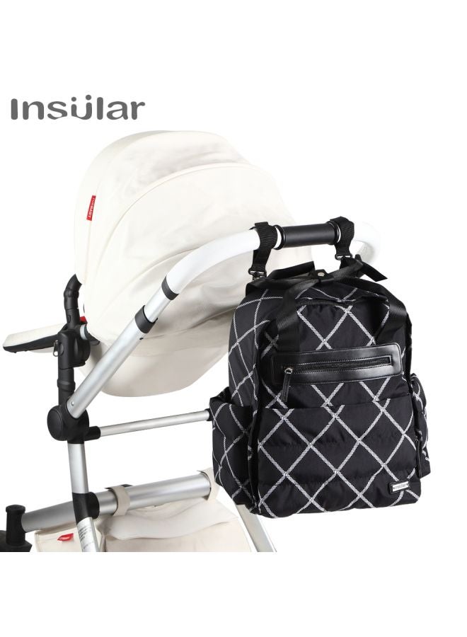 insular Waterproof Multi-Function Diaper Backpack Set - Image 4