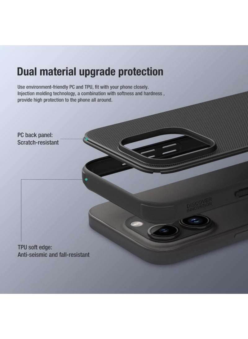 Nillkin Nillkin High Quality Super Frosted Shield Pro For Apple iPhone 15 Pro Max (Without Logo cutout) Black  - Image 5